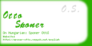 otto sponer business card