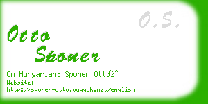 otto sponer business card